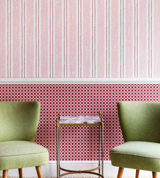 Painter's Stripe Wallpaper - Pink - BG2500101 - Barneby Gates - Premier Wallcovering