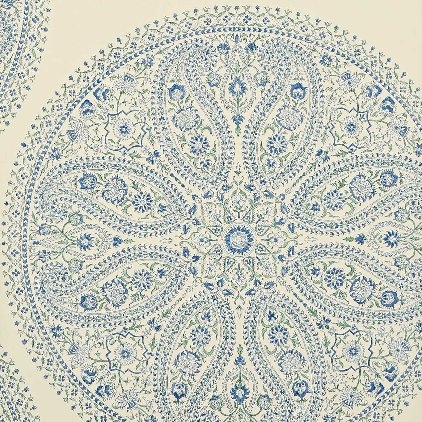 Paisley Circles Wallpaper - Blue - DCAVPC103 - Sanderson - Premier Wallcovering