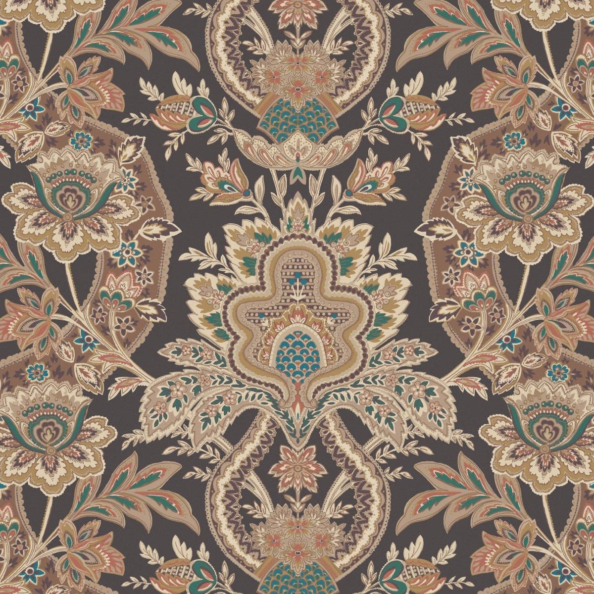 Paisley Damask Wallpaper - Spice - Warner House - Premier Wallcovering