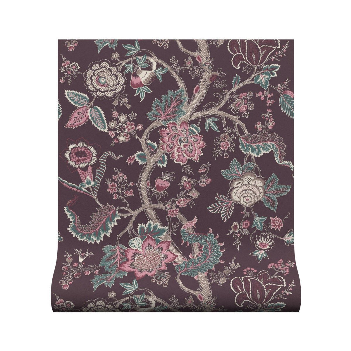 Palampore Wallpaper - Mulberry - Warner House - Premier Wallcovering