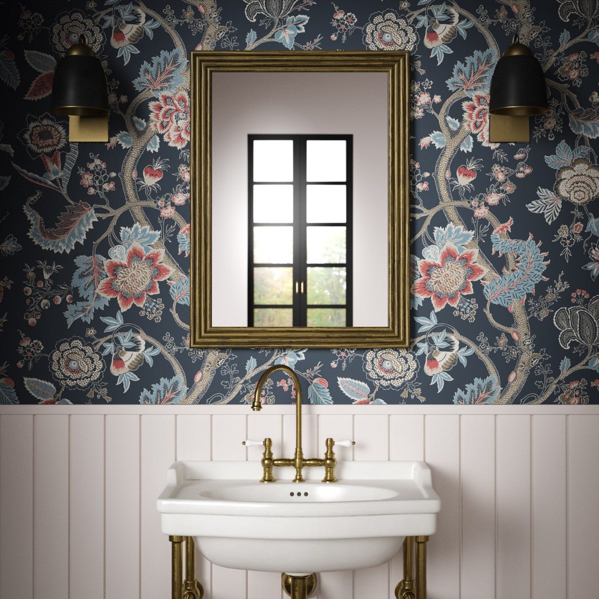 Palampore Wallpaper - Midnight - Warner House - Premier Wallcovering