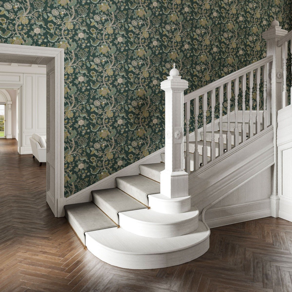 Palampore Wallpaper - Jade - Warner House - Premier Wallcovering