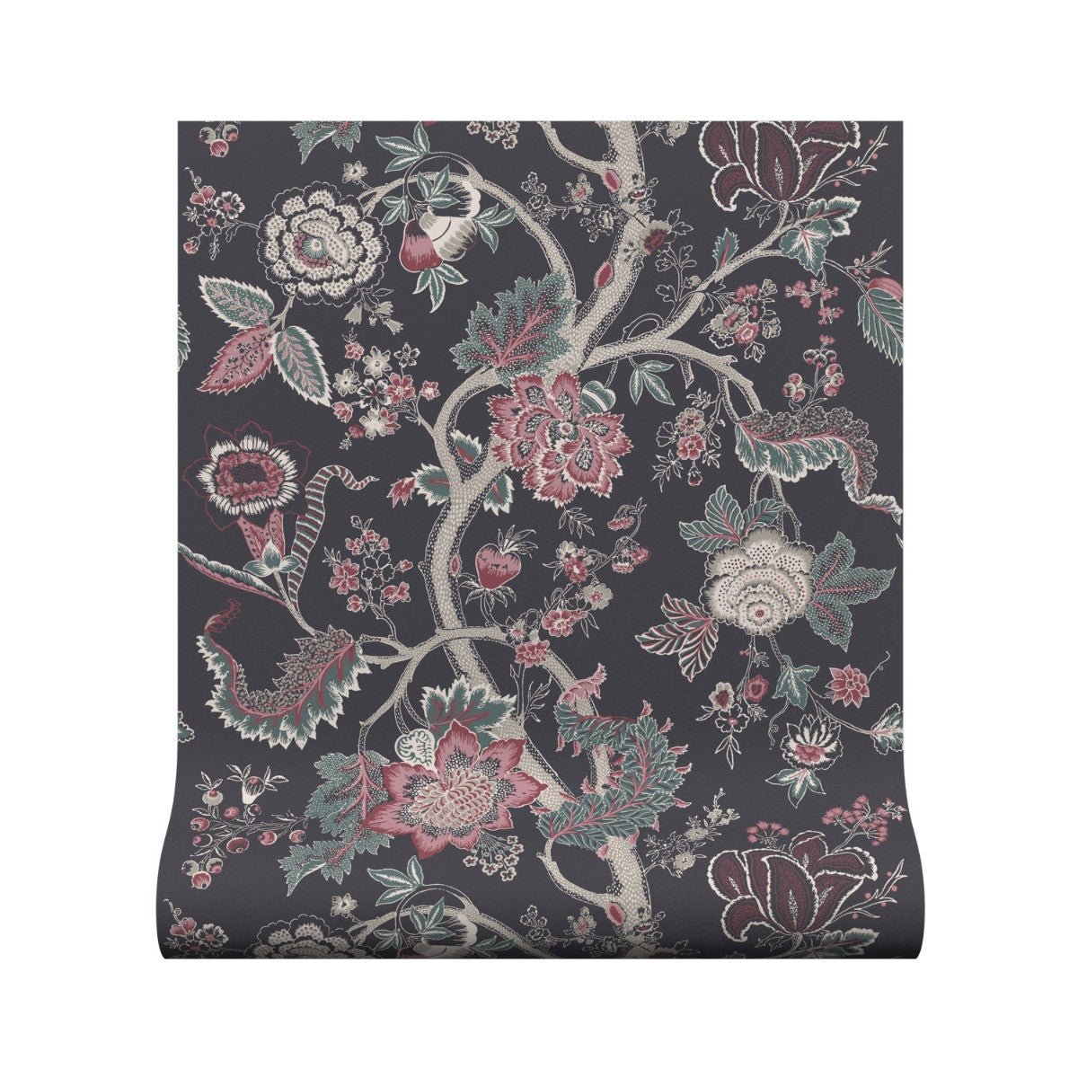 Palampore Wallpaper - Noir - Warner House - Premier Wallcovering