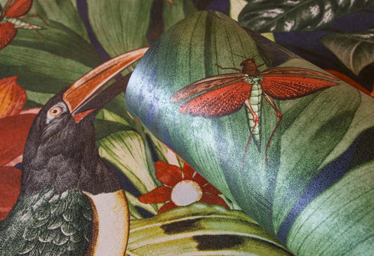 Palau Tropical Wallpaper - Blueberry - Hohenberger - 26743 - Premier Wallcovering