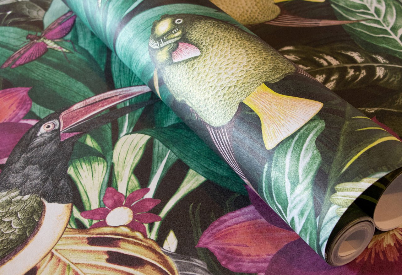Palau Tropical Wallpaper - Berry - Hohenberger - 26744 - Premier Wallcovering