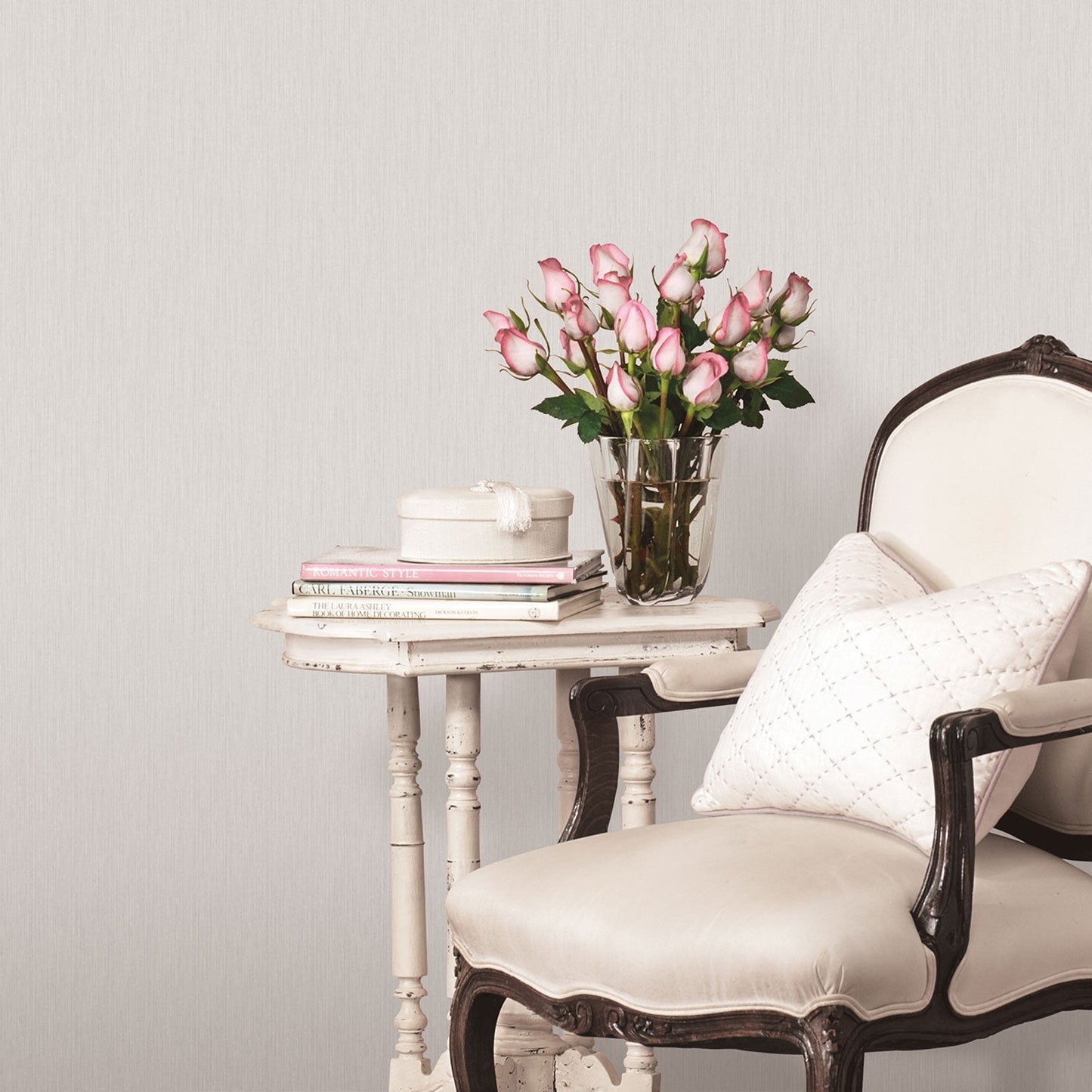 Palazzo Plain Wallpaper - Pale Grey - Galerie - G67653 - Premier Wallcovering