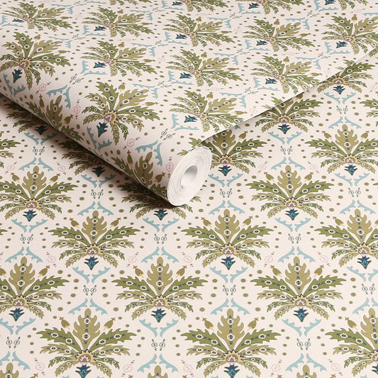 Palm Geo Wallpaper - Cream - Joules - 128935 - Premier Wallcovering