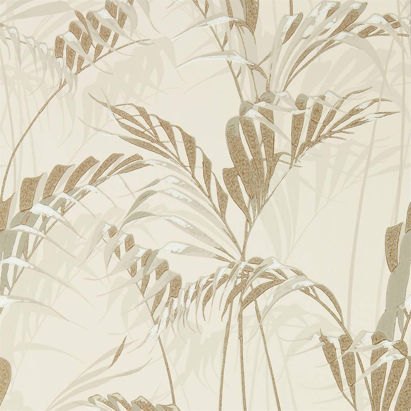Palm House Wallpaper - Linen/Gilver - Sanderson - DGLW216644 - Premier Wallcovering