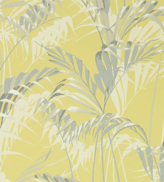 Palm House Wallpaper - Chartreuse/Grey - DGLW216642 - Sanderson - Premier Wallcovering