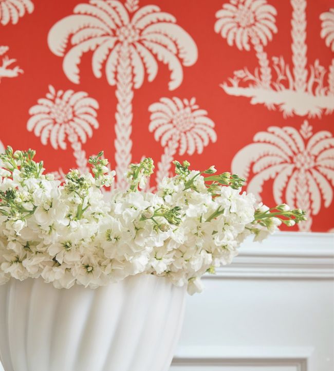 Palm Island Wallpaper - Yellow - Thibaut - T13148 - Premier Wallcovering