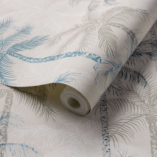 Palmyra Wallpaper - Denim - Clarke & Clarke - W0189/01 - Premier Wallcovering