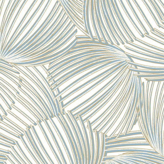Pampelonne Mediterranee Wallpaper - Bleu Mer - Casadeco - 87426281 - Premier Wallcovering