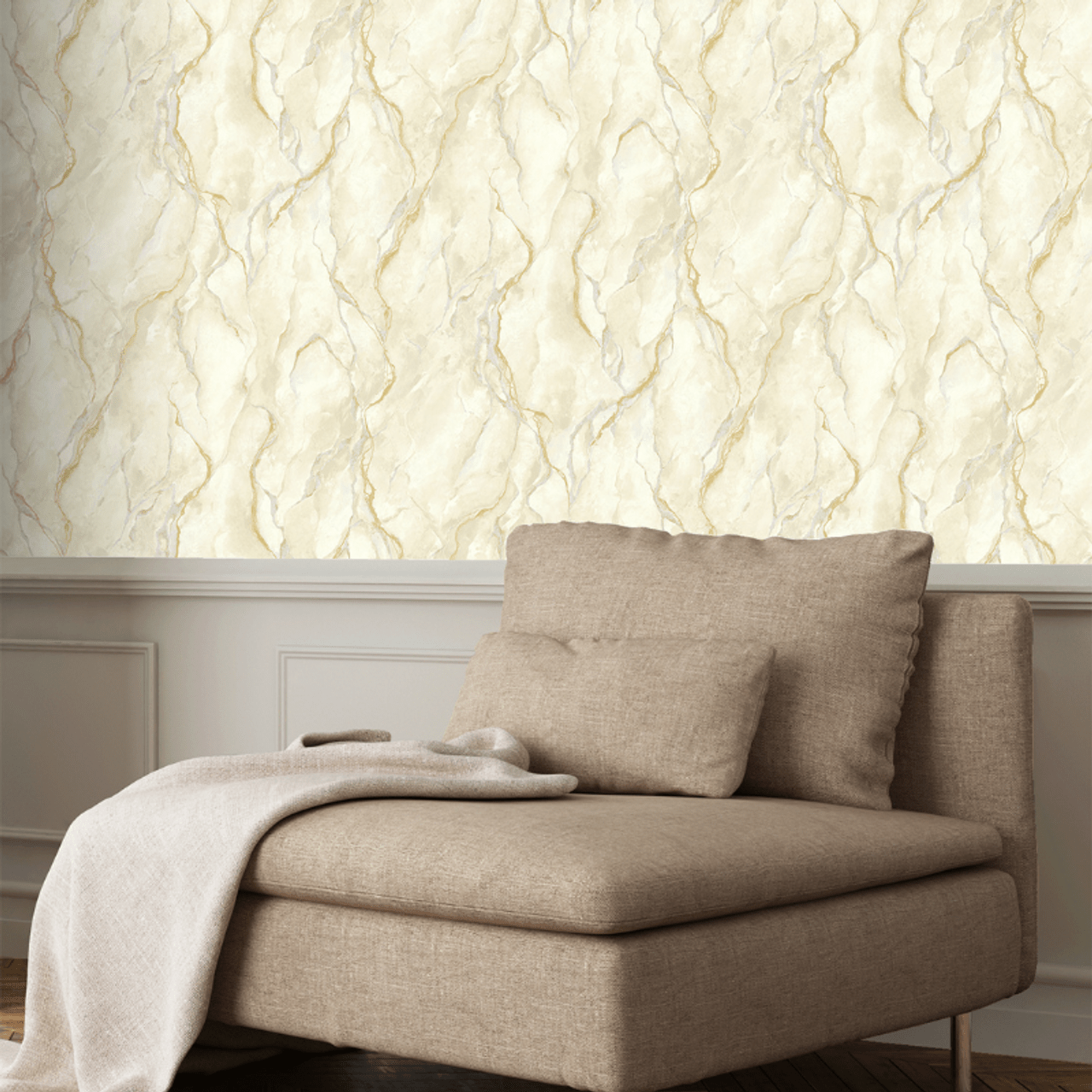 Pandora Vasari Wallpaper - Black & Gold - Rasch - 400136 - Premier Wallcovering