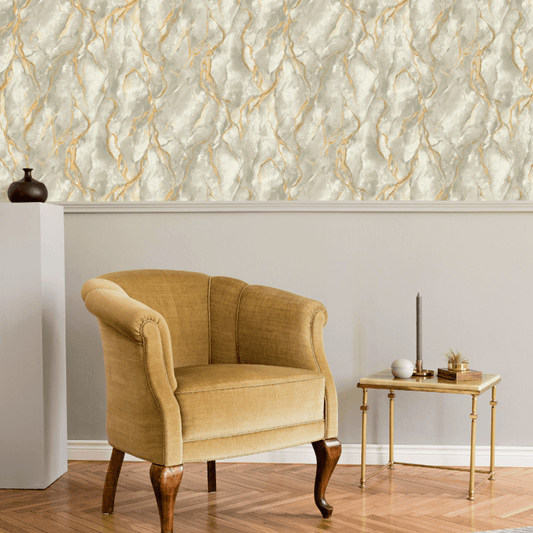 Pandora Vasari Wallpaper - Champagne - Rasch - 400105 - Premier Wallcovering