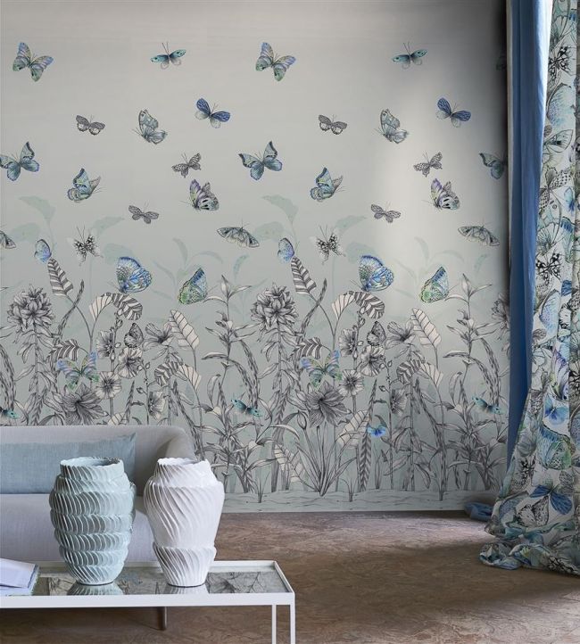 Papillons Wallpaper - Eau De Nil - PDG1058/02 - Designers Guild - Premier Wallcovering
