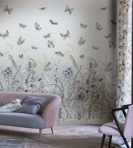 Papillons Wallpaper - Birch - PDG1058/01 - Designers Guild - Premier Wallcovering