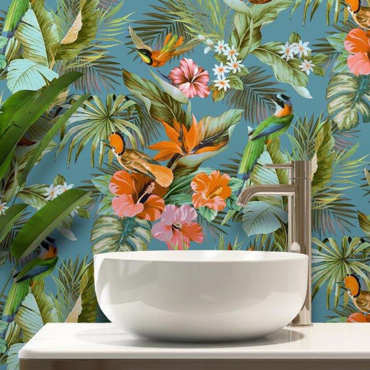 Paradise Birds Vasari Wallpaper - Multi - Rasch - 539097 - Premier Wallcovering