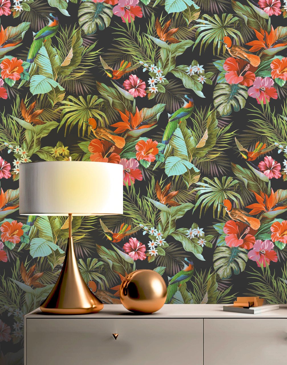 Paradise Birds Vasari Wallpaper - Multi - Rasch - 539097 - Premier Wallcovering