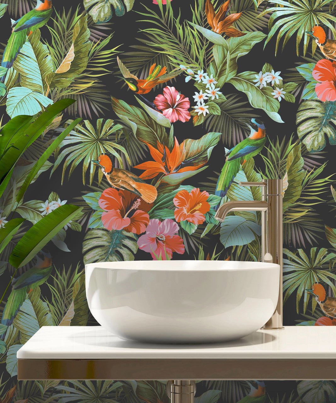 Paradise Birds Vasari Wallpaper - Multi - Rasch - 539097 - Premier Wallcovering