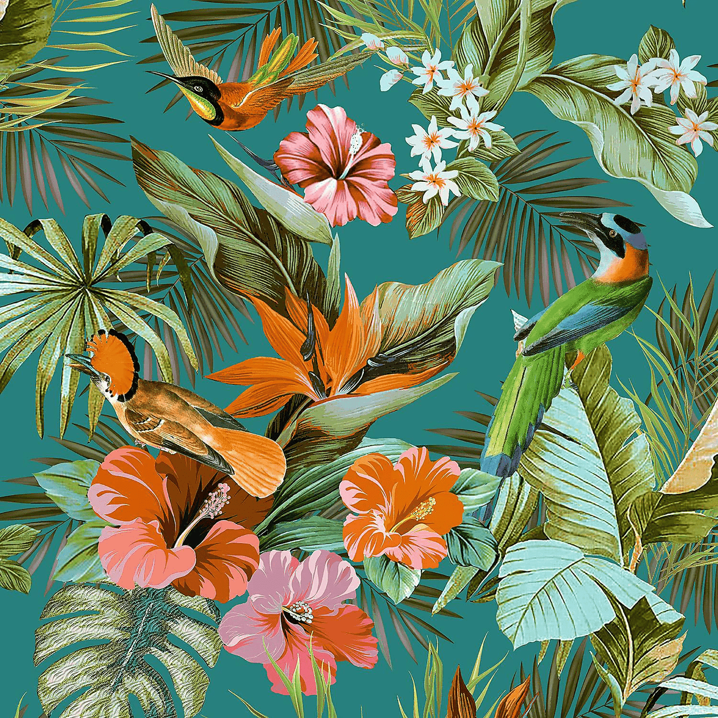 Paradise Birds Vasari Wallpaper - Multi - Rasch - 539097 - Premier Wallcovering