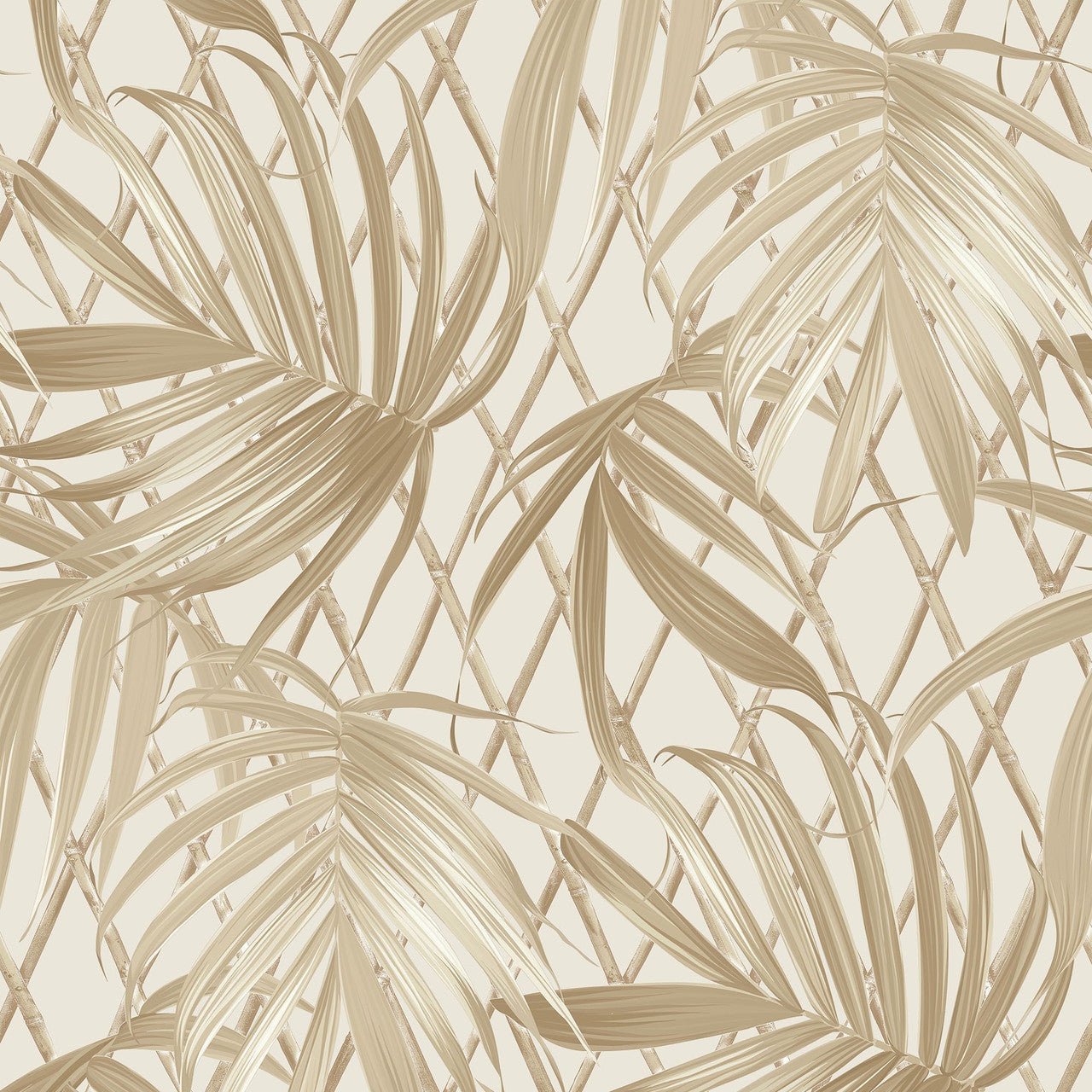 Paradise Palm Vasari Wallpaper - Gold - Rasch - 539578 - Premier Wallcovering