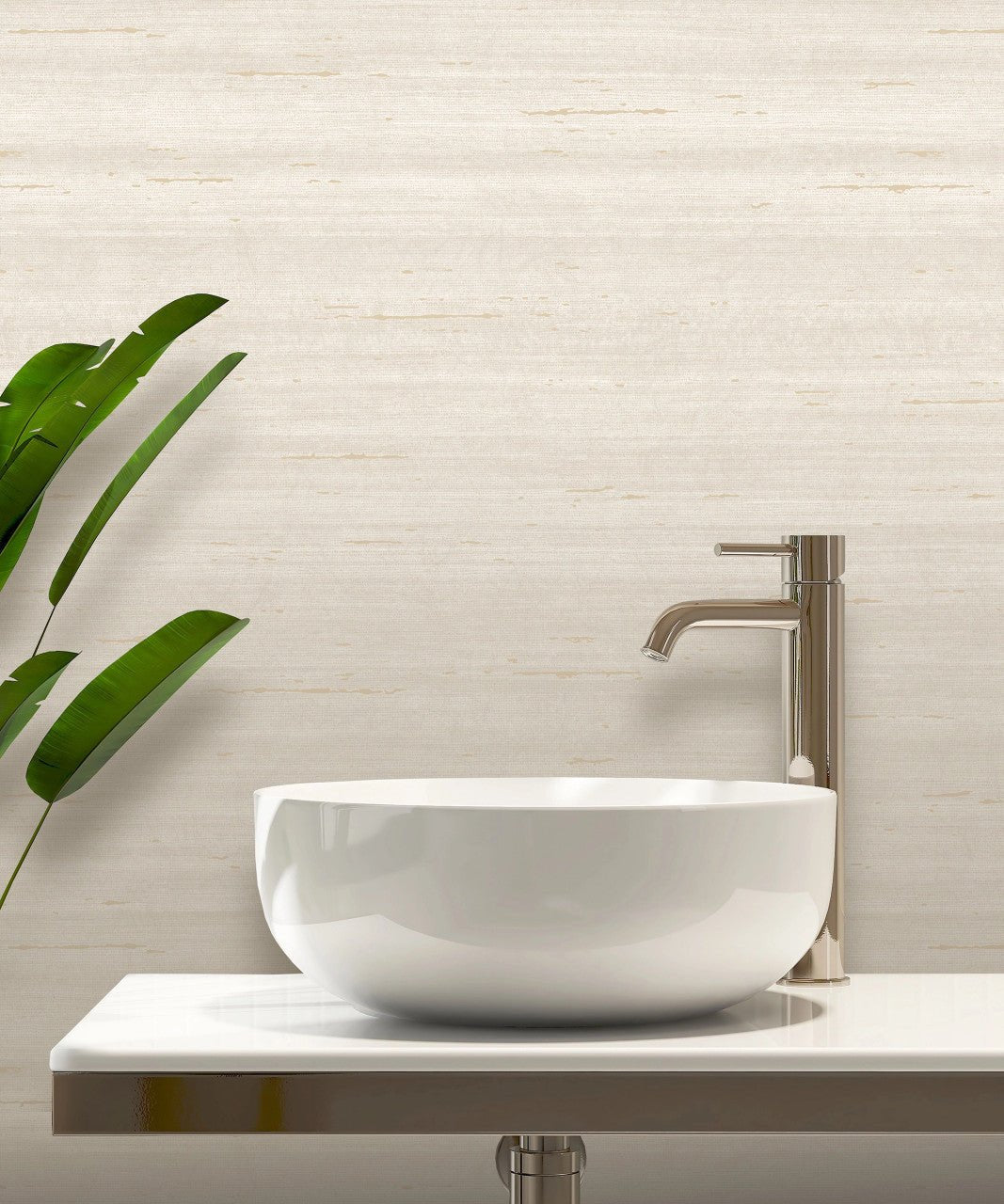 Paradise Silk Vasari Wallpaper - Cream - Rasch - 539677 - Premier Wallcovering