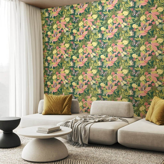 Paradise Wallpaper - Forest Mix - Hoopla Walls - HWA1193W - Premier Wallcovering