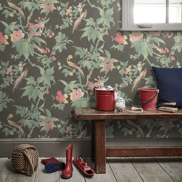 Paradise Wallpaper - Ebony - Little Greene - 0247PANIGHT - Premier Wallcovering