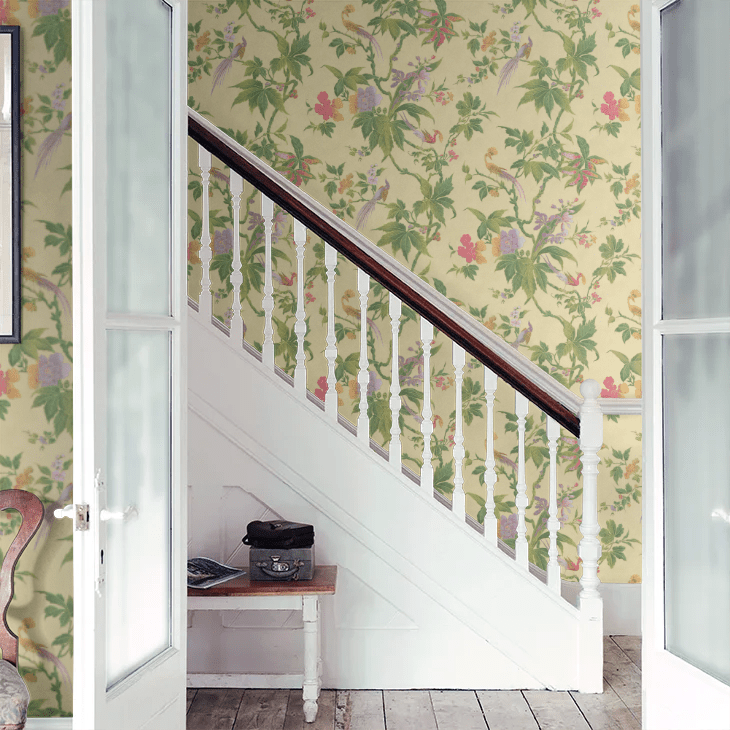 Paradise Wallpaper - Pale Yellow - Little Greene - 0247PASUNRI - Premier Wallcovering