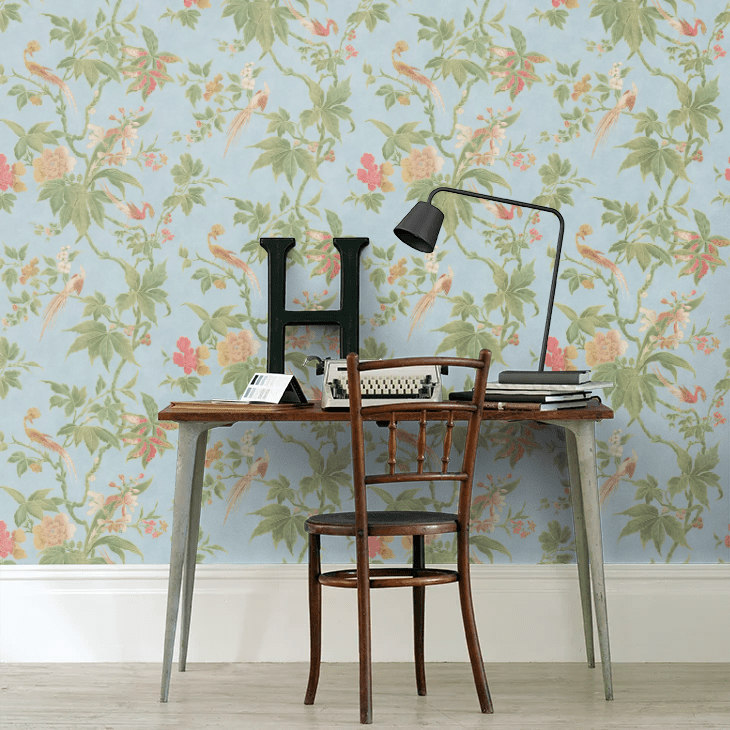 Paradise Wallpaper - Sky Blue - Little Greene - 0247PABLUEZ - Premier Wallcovering