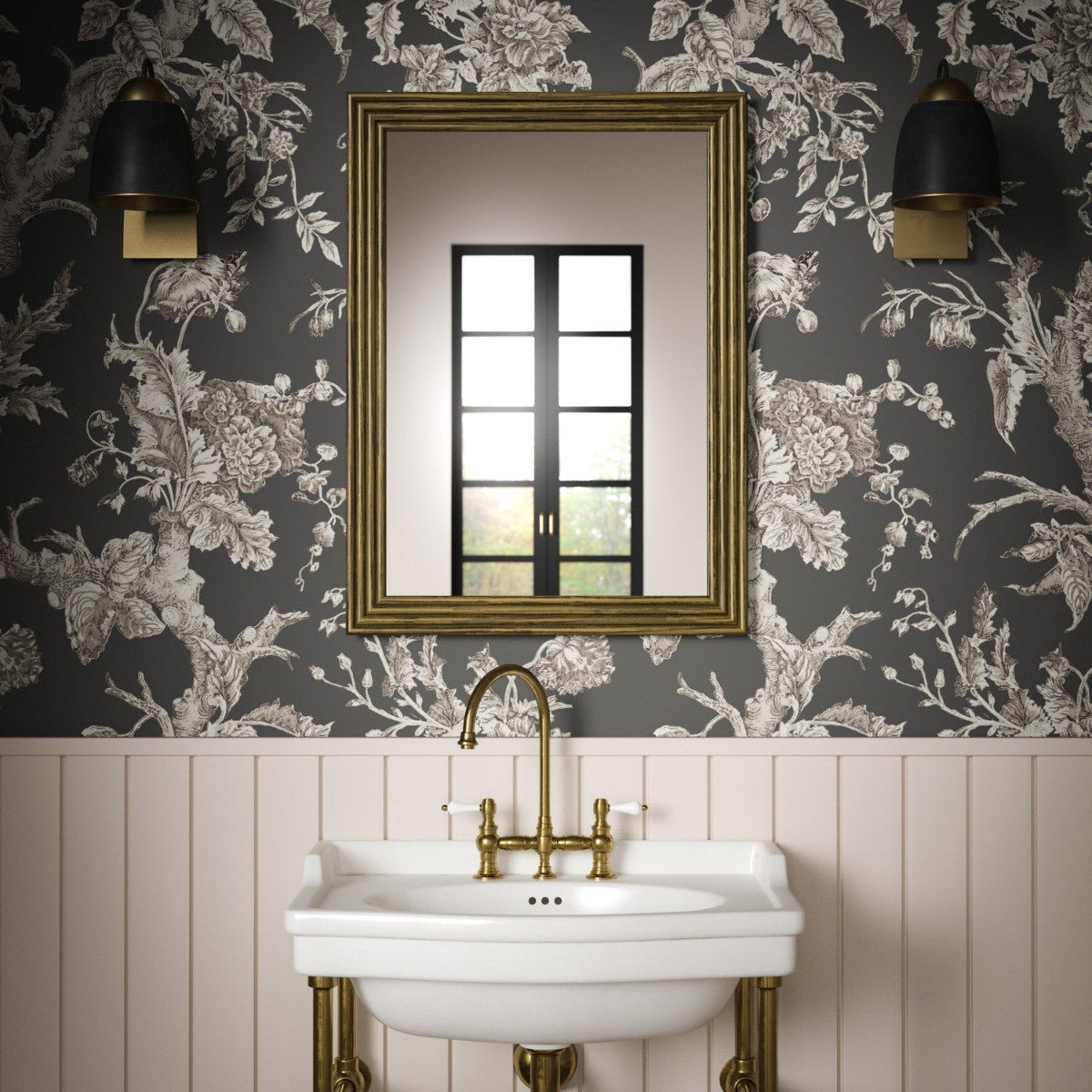 Paradiso Wallpaper - Charcoal - Warner House - Premier Wallcovering