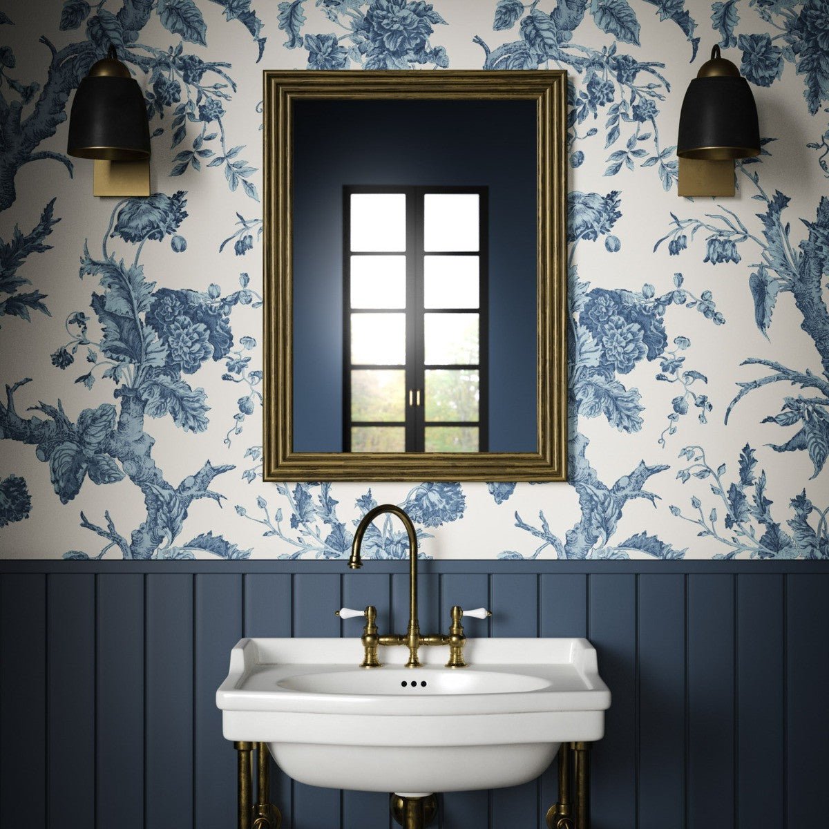 Paradiso Wallpaper - Midnight - Warner House - Premier Wallcovering