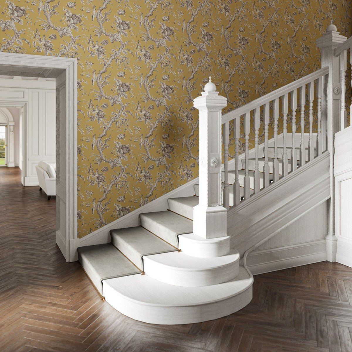 Paradiso Wallpaper - Honey - Warner House - Premier Wallcovering