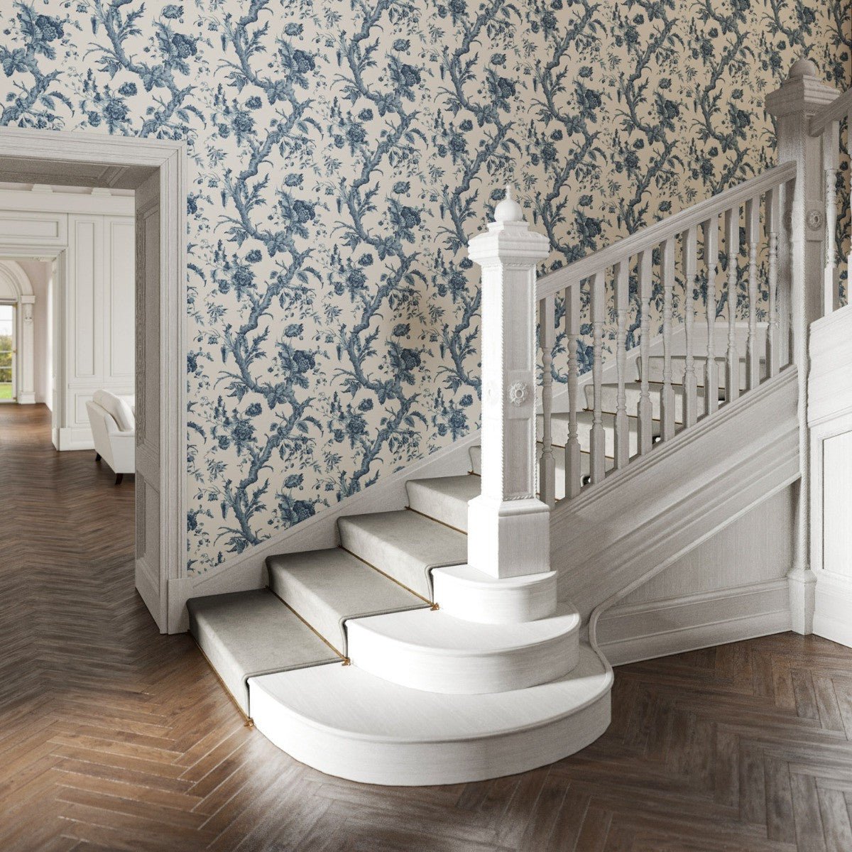 Paradiso Wallpaper - Midnight - Warner House - Premier Wallcovering