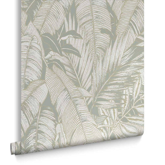 Paradys Wallpaper - Sage - Graham & Brown - 119670 - Premier Wallcovering