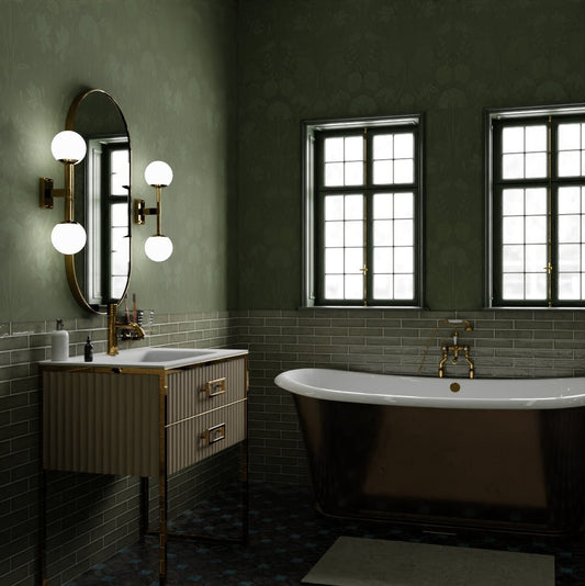 Parisienne Wallpaper - Shades of Olive - LAN100168 - Lucie Annabel - Premier Wallcovering