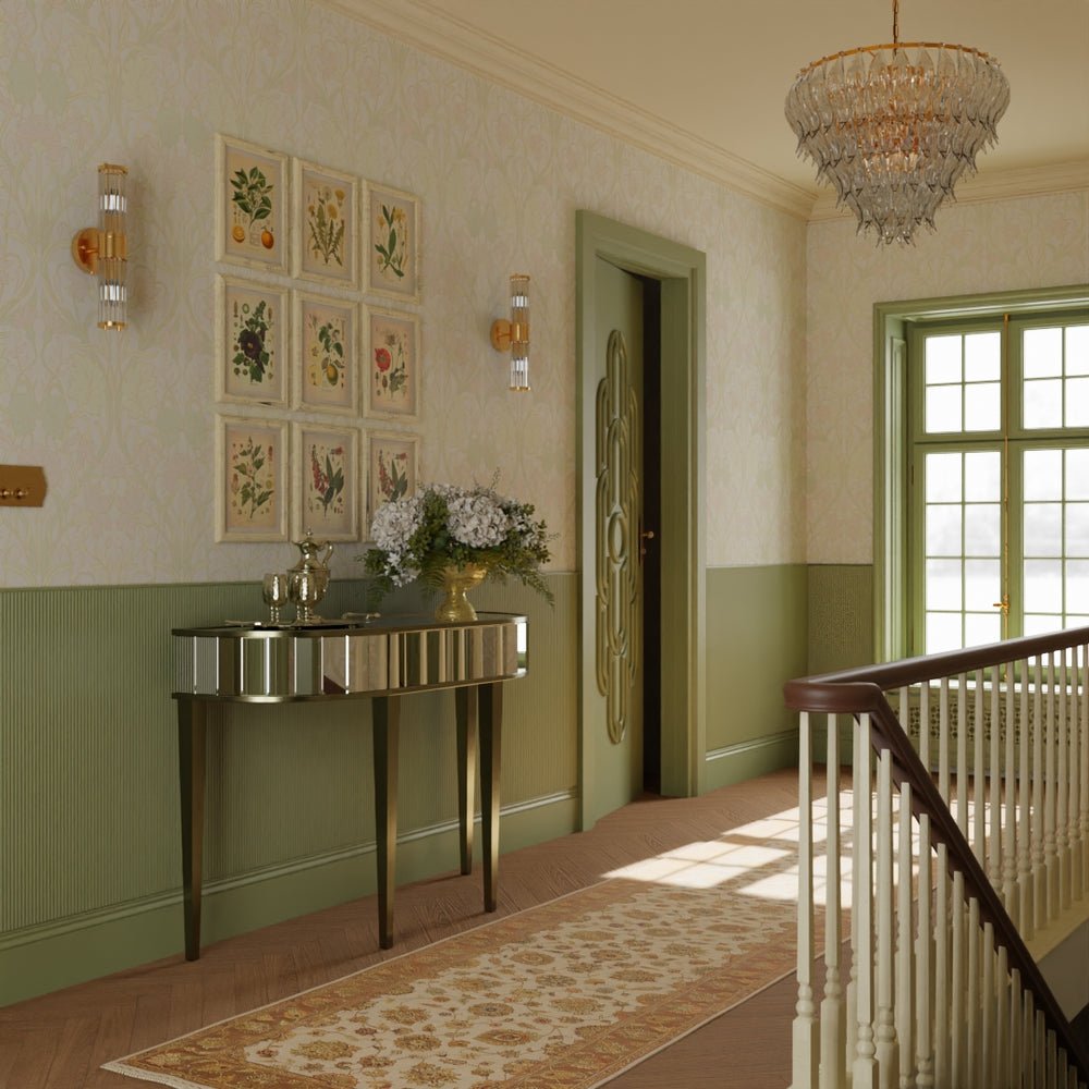 Parisienne Wallpaper - Pastel Hues on Pearl White - LAN100170 - Lucie Annabel - Premier Wallcovering