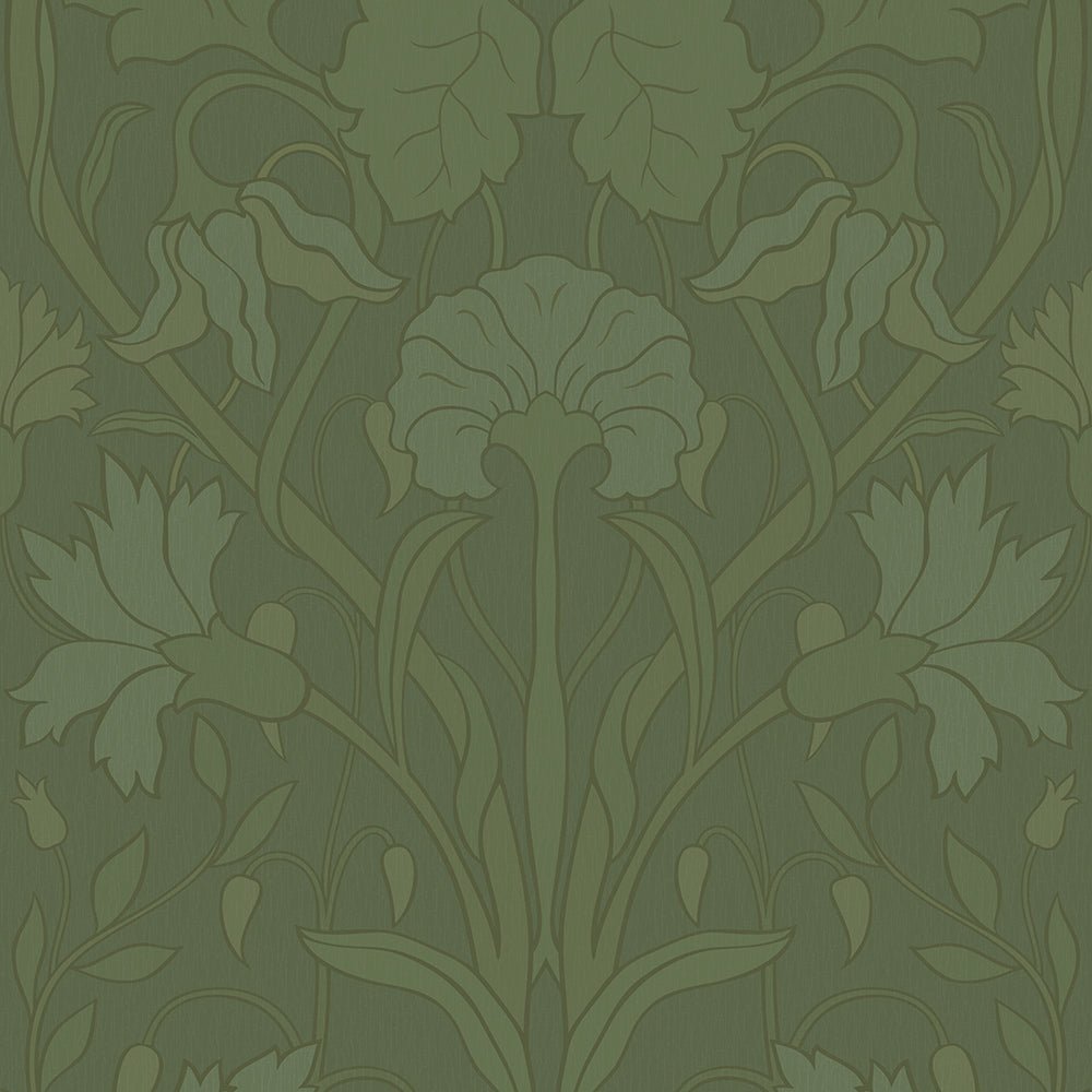Parisienne Wallpaper - Shades of Olive - LAN100168 - Lucie Annabel - Premier Wallcovering
