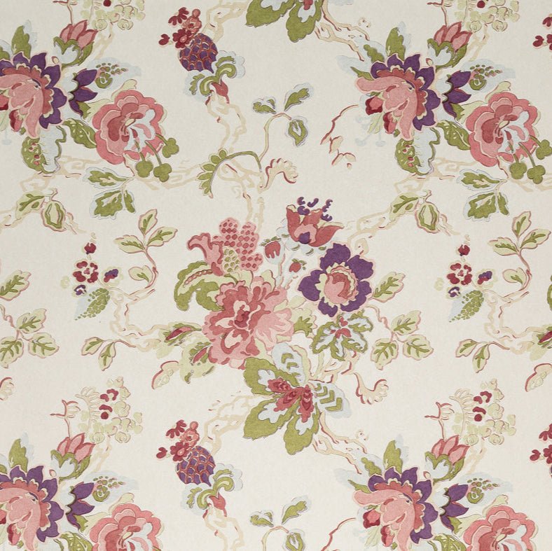 Parnham Wallpaper - Plum/ Moss - Blithfield - 530-04 - Premier Wallcovering