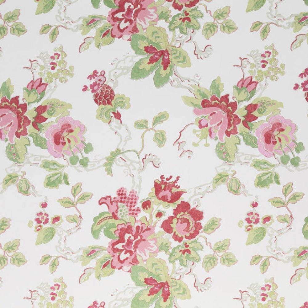 Parnham Wallpaper - Pink/ Lime - Blithfield - 530-10 - Premier Wallcovering