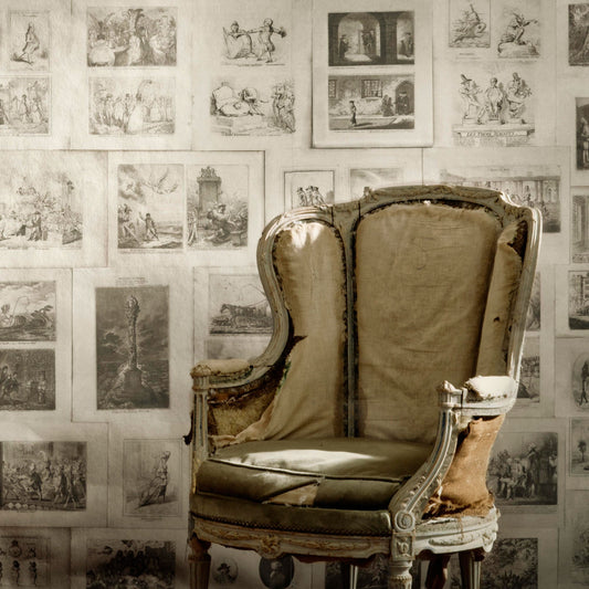 Parody Wallpaper - Black/White - Andrew Martin - SCHPAR - Premier Wallcovering