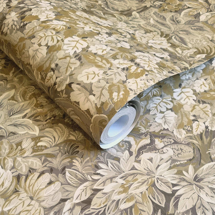 Parsons Wood Wallpaper - Yellow/Beige - Holden Décor - 91632 - Premier Wallcovering