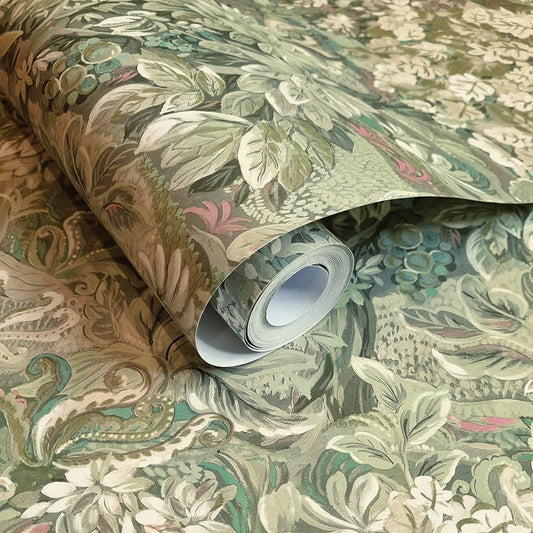 Parsons Wood Wallpaper - Green - Holden Décor - 91630 - Premier Wallcovering