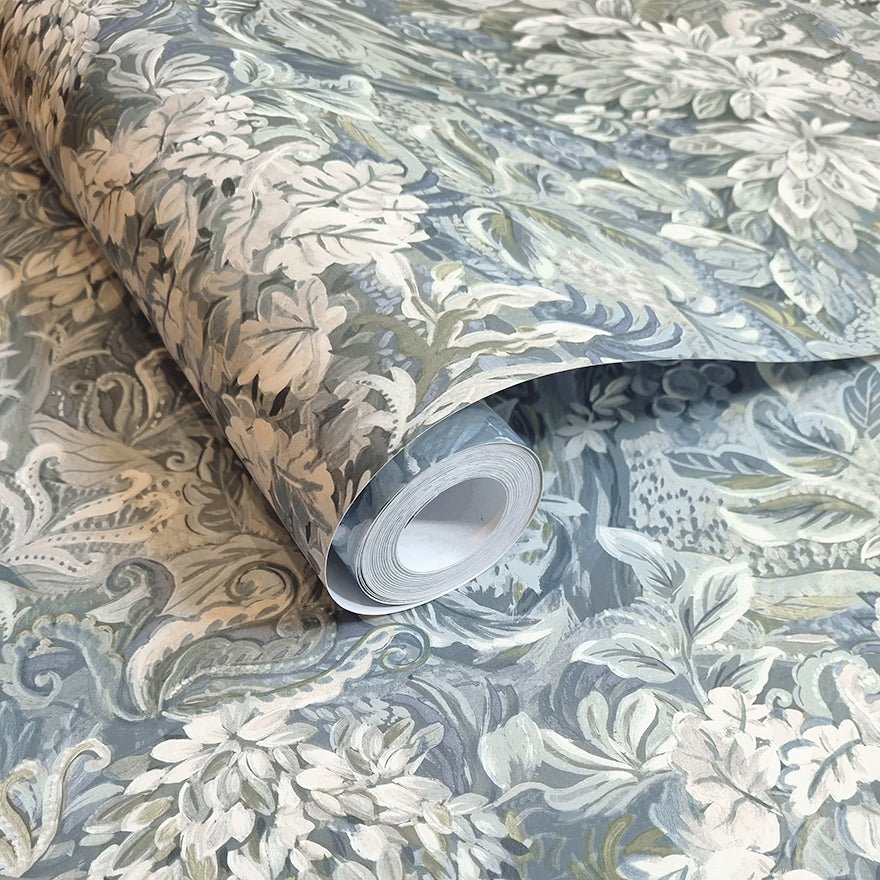 Parsons Wood Wallpaper - Blue - Holden Décor - 91633 - Premier Wallcovering