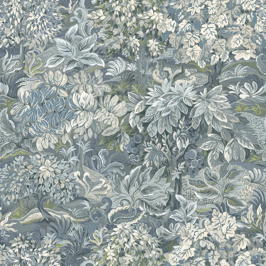 Parsons Wood Wallpaper - Blue - Holden Décor - 91633 - Premier Wallcovering