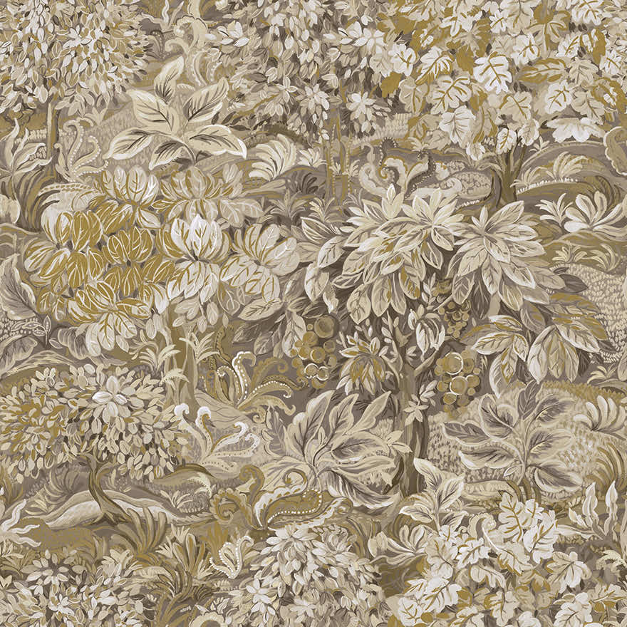 Parsons Wood Wallpaper - Yellow/Beige - Holden Décor - 91632 - Premier Wallcovering