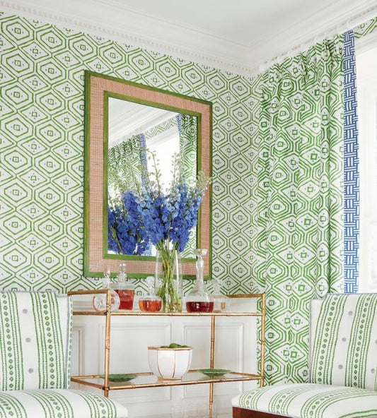 Pass A Grille Wallpaper - Black - Thibaut - T10613 - Premier Wallcovering