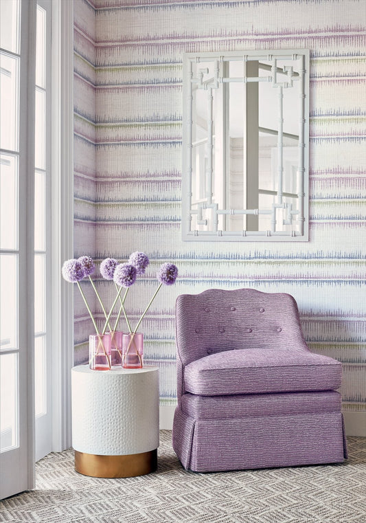 Passage Wallpaper - Plum & Blue - Thibaut - T24135 - Premier Wallcovering