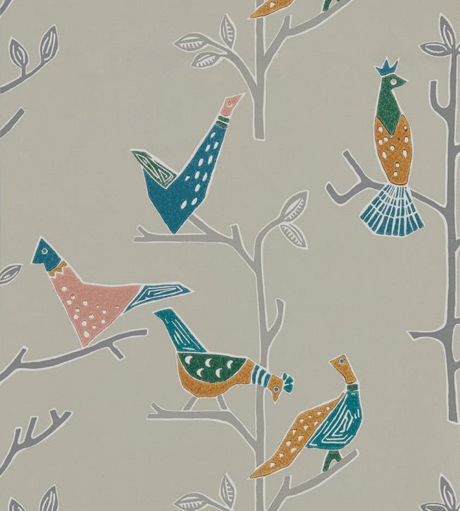 Passaro Wallpaper - Ginger / Teal - NJAP111926 - Scion - Premier Wallcovering