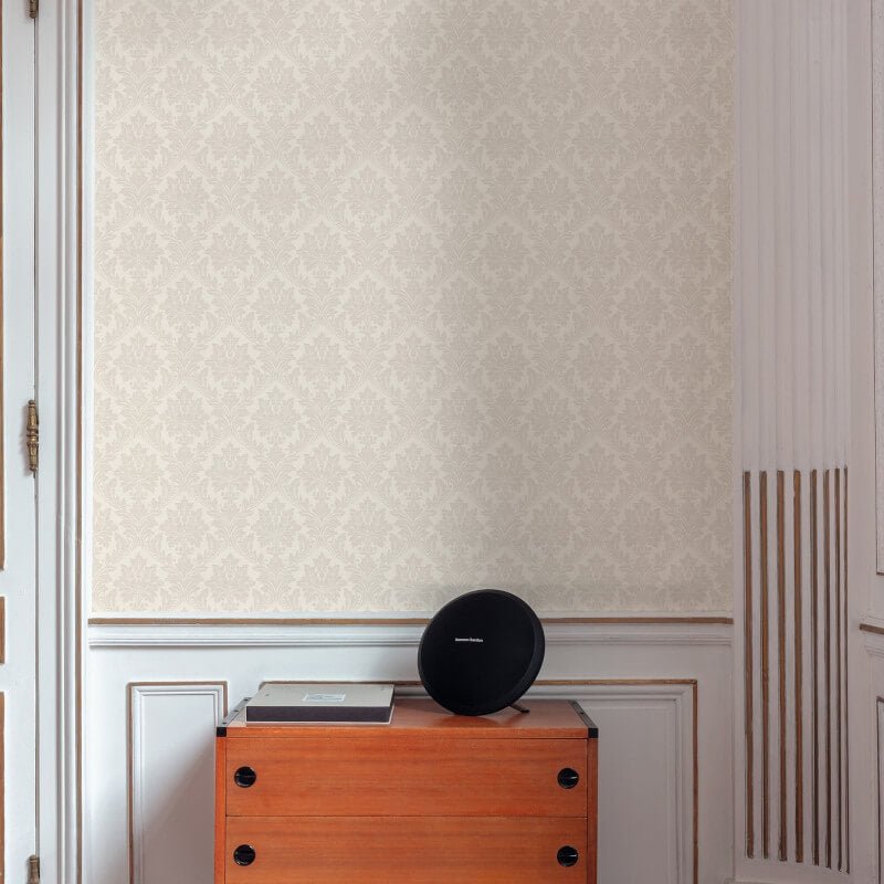 Pattano Damask Wallpaper - Taupe - Grandeco - A65402 - Premier Wallcovering